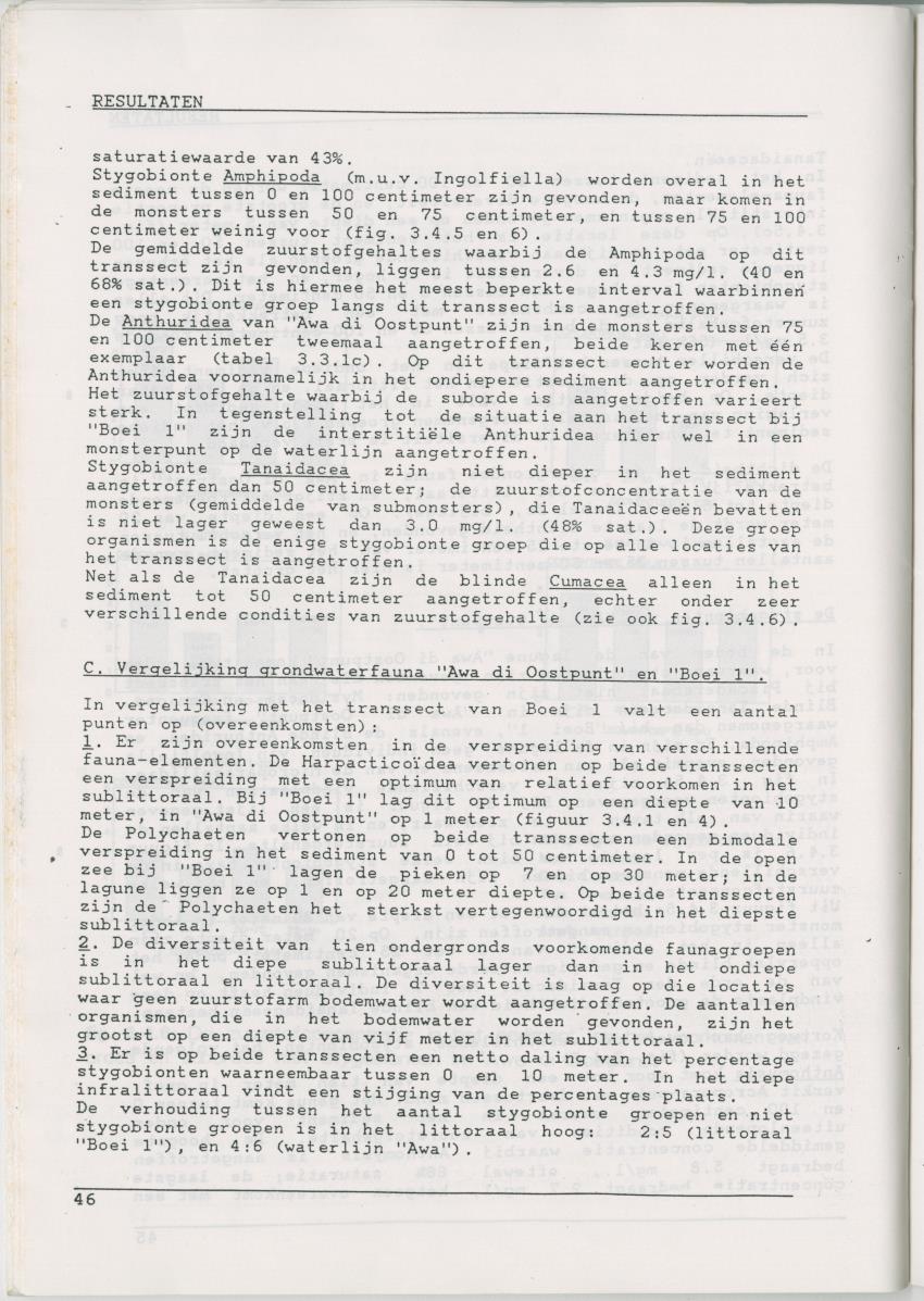 Het voorkomen van Stygofauna en andere organismen (Crustacea, Polychaeta) in relatie met het zuurstofgehalte in de bodem - New Page