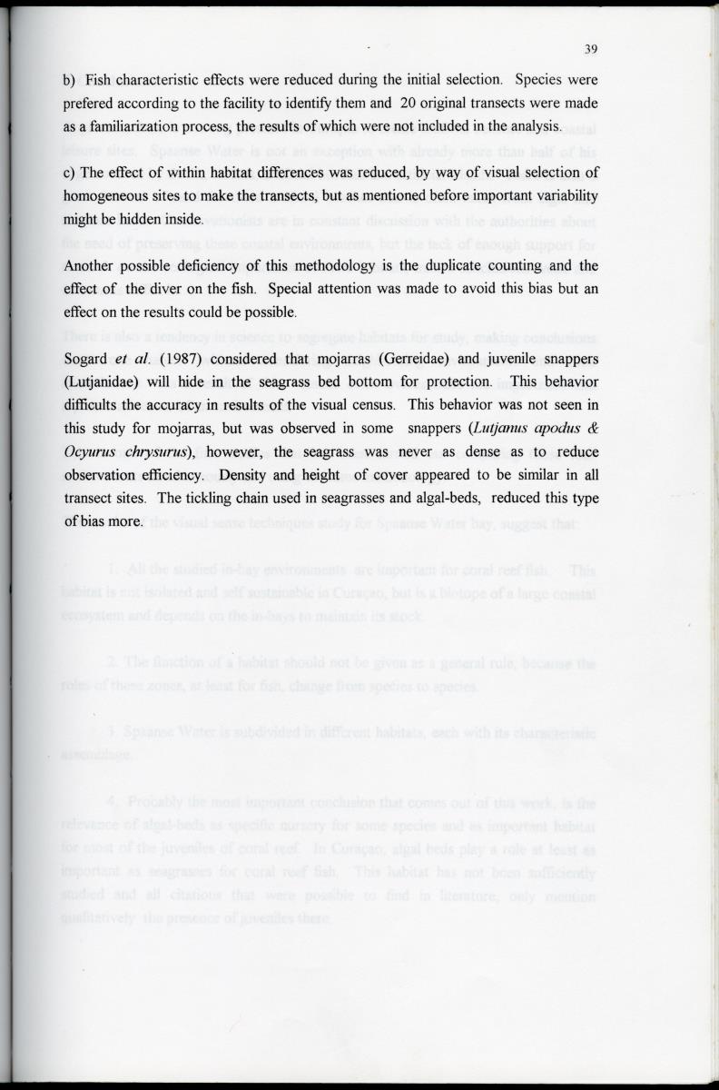 Size distribution patterns of some selected fish species, in mangrove, seagrass, algal-bed and coral reef habitats at Spanishe Water Bay - Curacao - New Page
