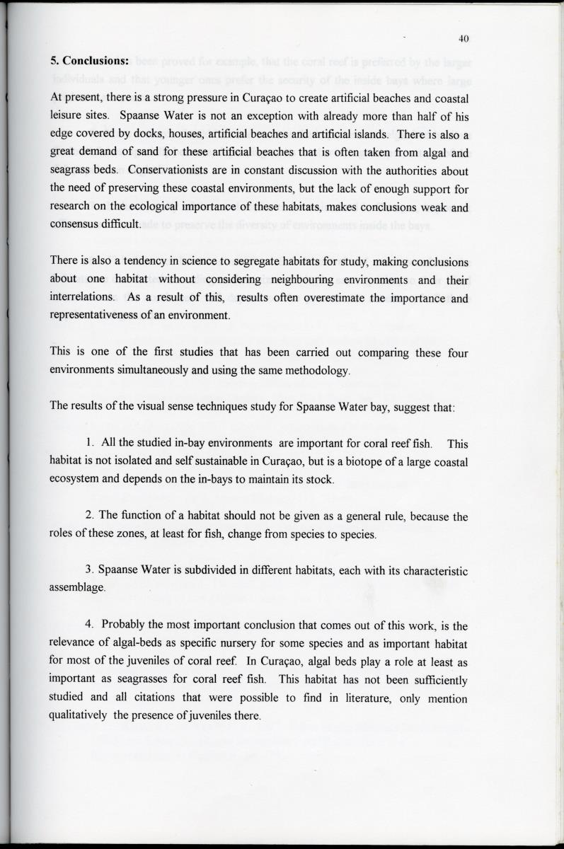 Size distribution patterns of some selected fish species, in mangrove, seagrass, algal-bed and coral reef habitats at Spanishe Water Bay - Curacao - New Page
