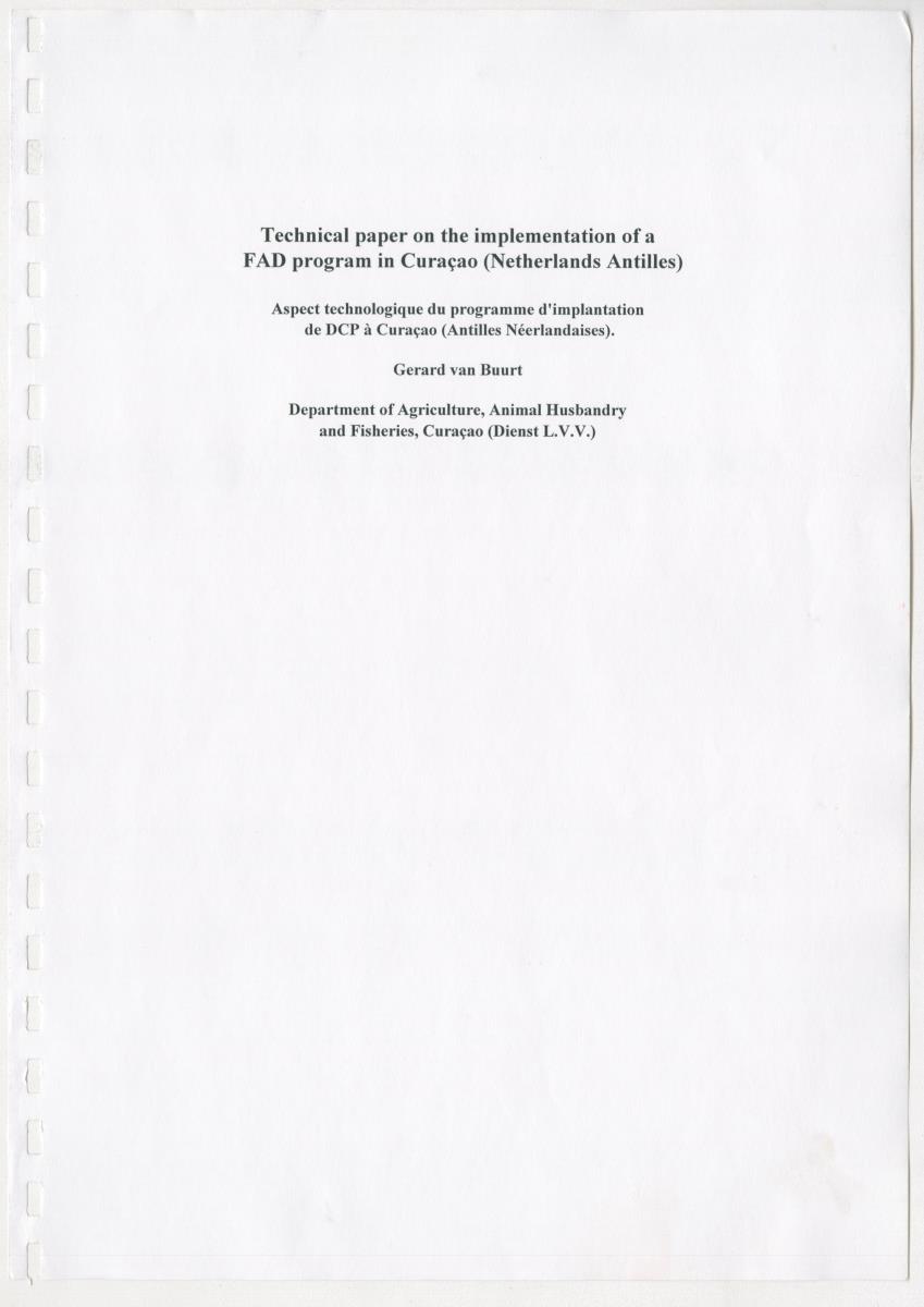 Z-Technical paper on the implementation of a FAD program in Curacao (Netherlands Antilles) - New Page