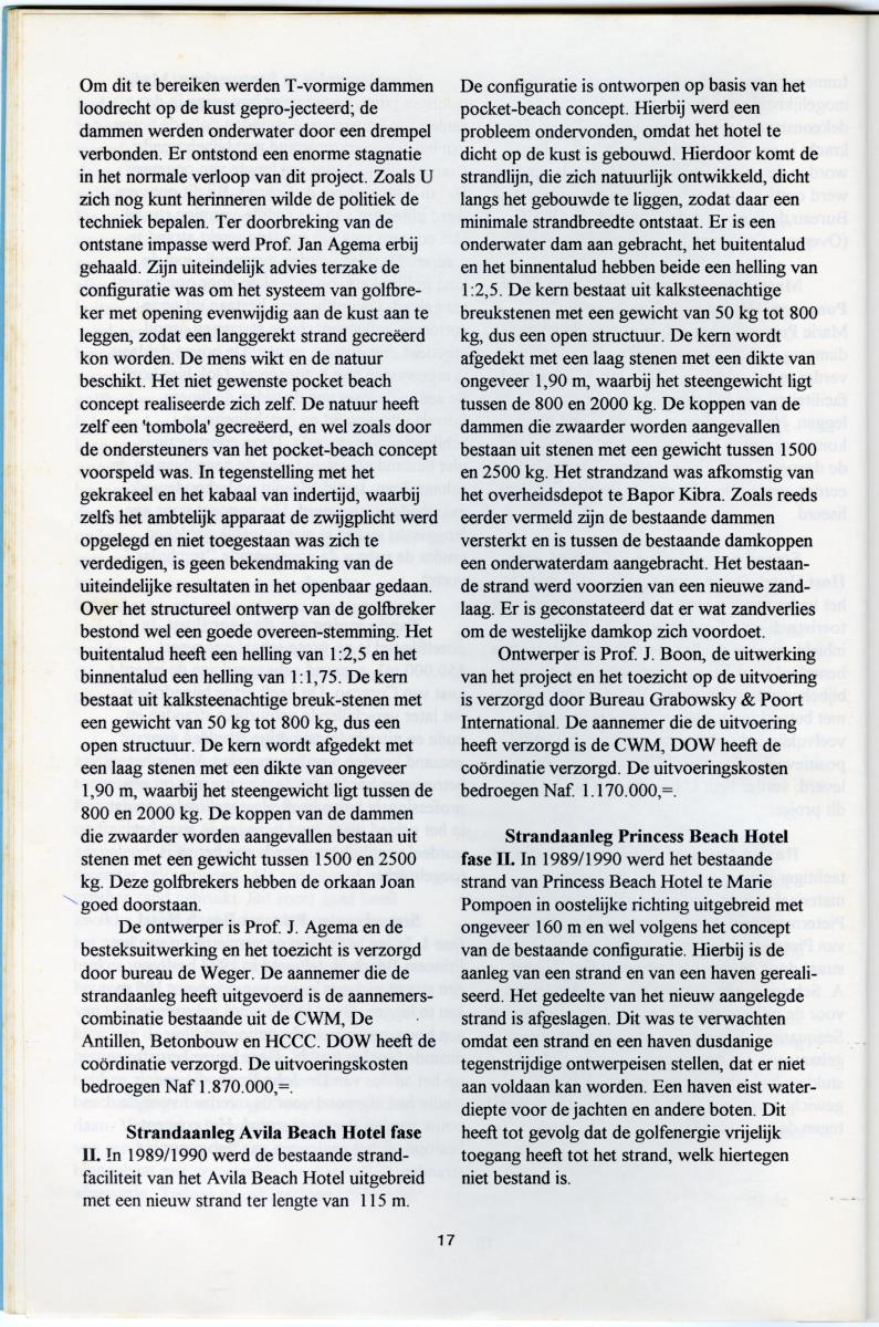 Artificial Beaches: Construction or destruction? - Proceedings of the 1st Reef Care Curacao Seminar - New Page