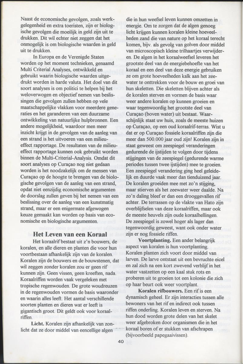 Artificial Beaches: Construction or destruction? - Proceedings of the 1st Reef Care Curacao Seminar - New Page