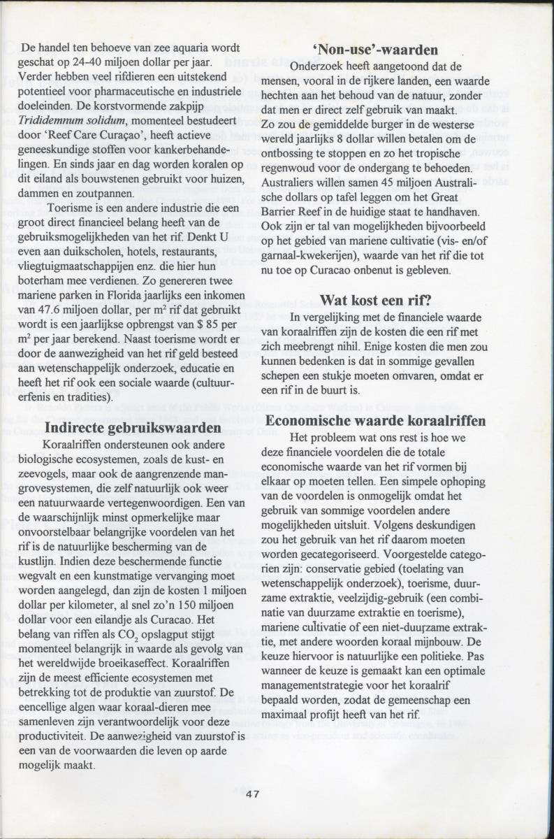 Artificial Beaches: Construction or destruction? - Proceedings of the 1st Reef Care Curacao Seminar - New Page