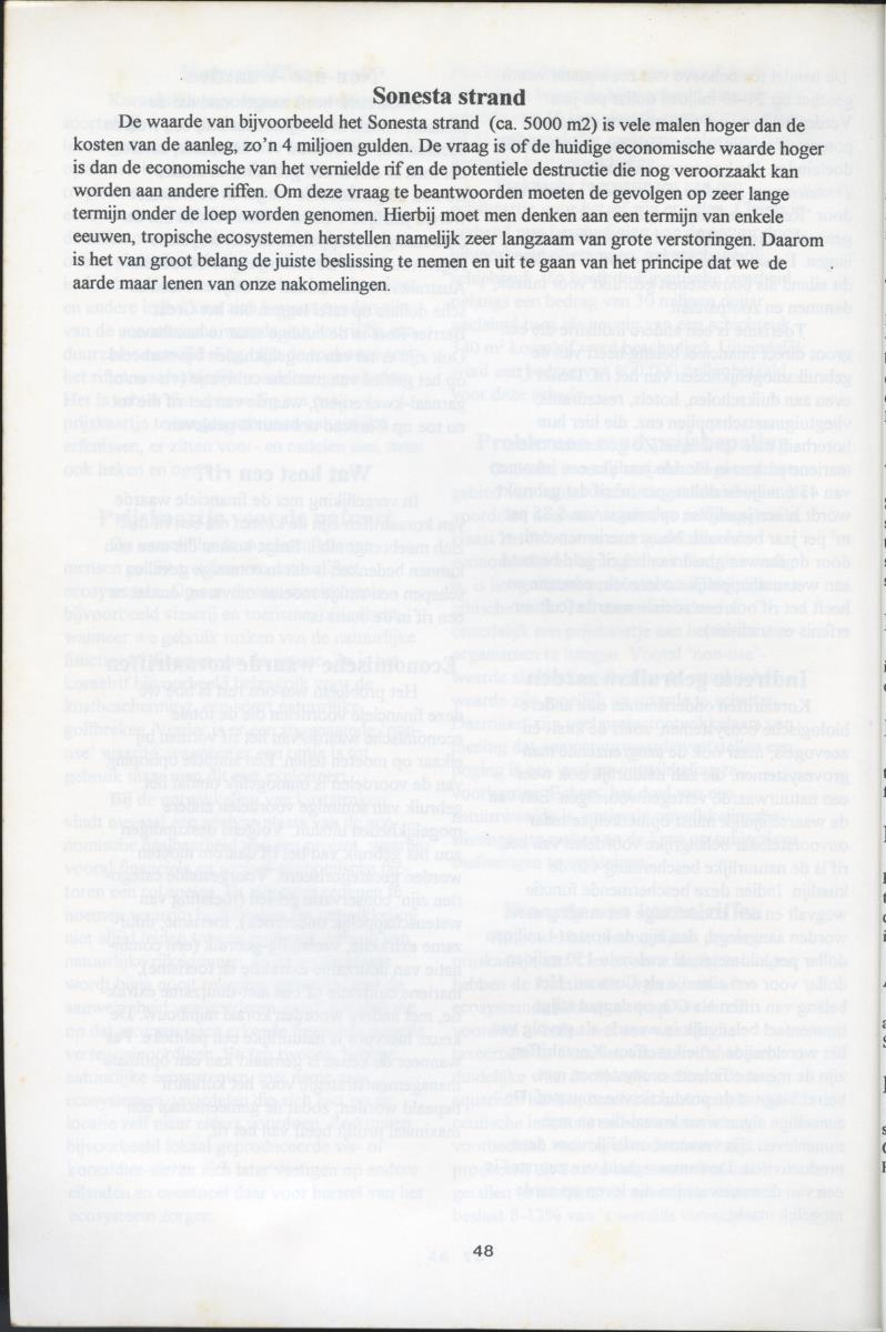 Artificial Beaches: Construction or destruction? - Proceedings of the 1st Reef Care Curacao Seminar - New Page