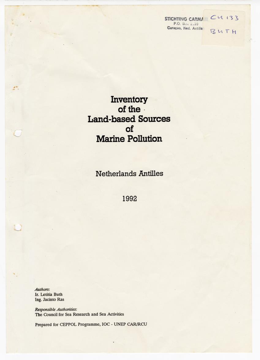 Inventory of the Land-based Source of Marine Pollution - New Page