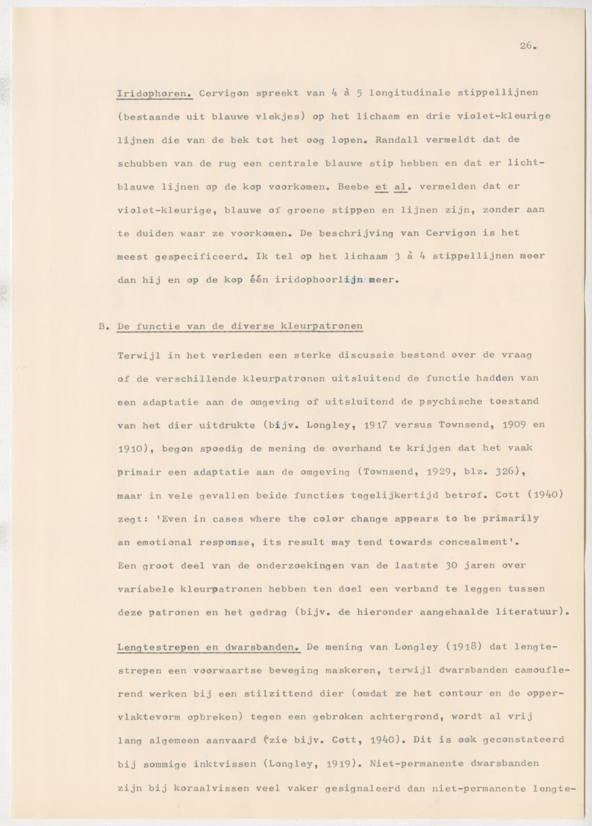 Het kleurgedrag van de normale en blinde vis, Pseudupeneus maculatus, in gevangenschap - New Page