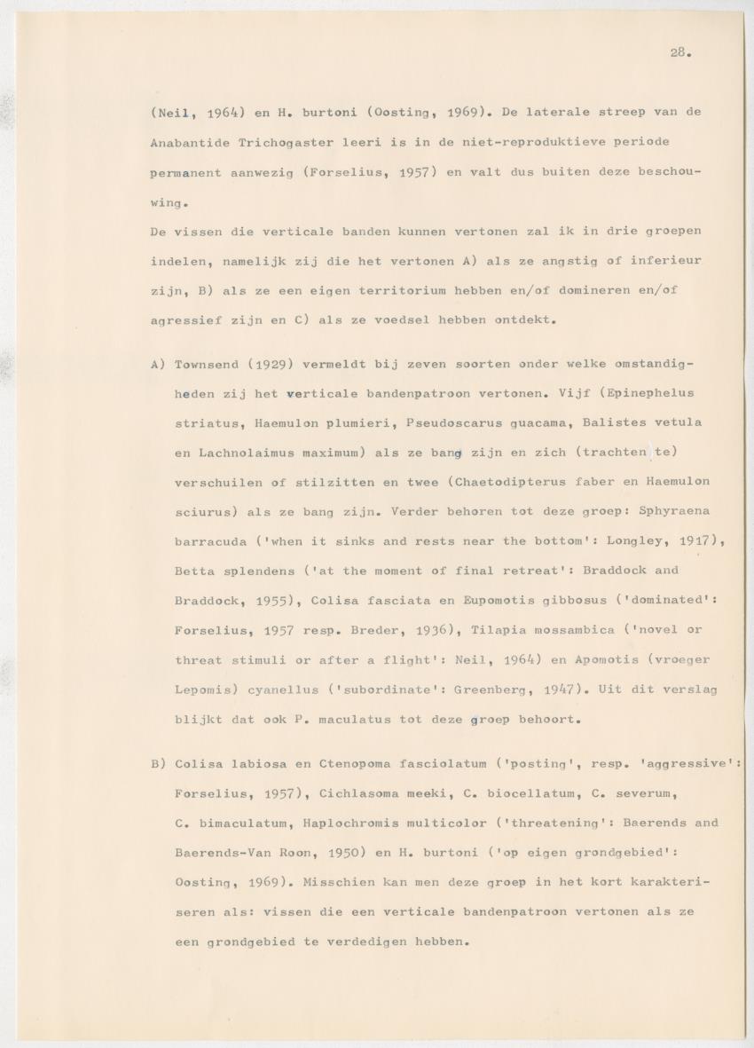 Het kleurgedrag van de normale en blinde vis, Pseudupeneus maculatus, in gevangenschap - New Page