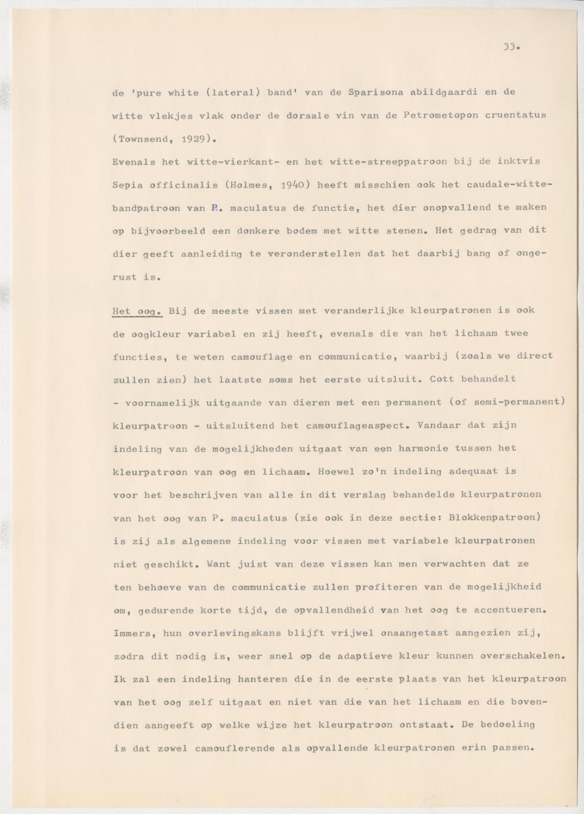 Het kleurgedrag van de normale en blinde vis, Pseudupeneus maculatus, in gevangenschap - New Page