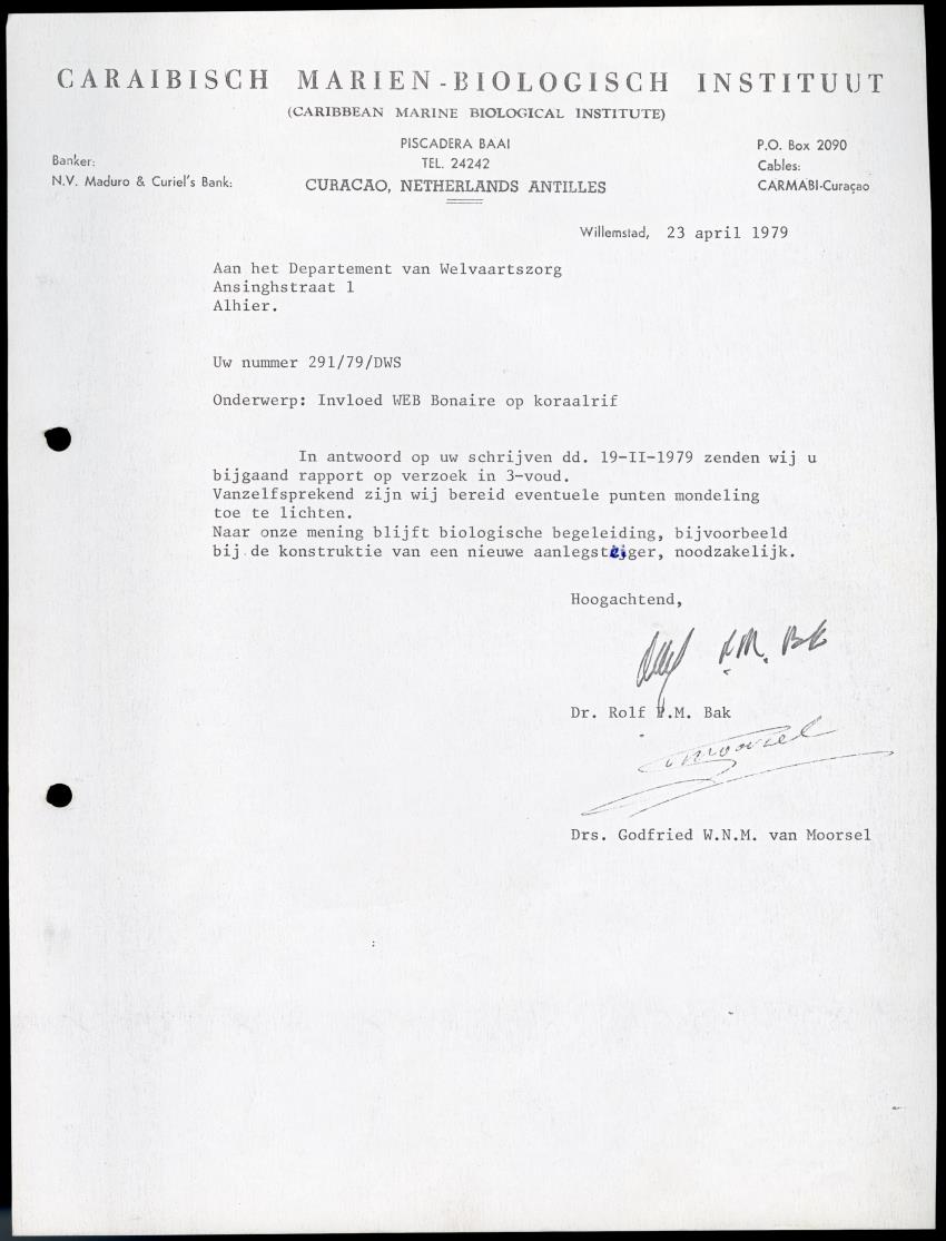 De invloed van het water en energie bedrijf (Bonaire) op het koraalrif - New Page