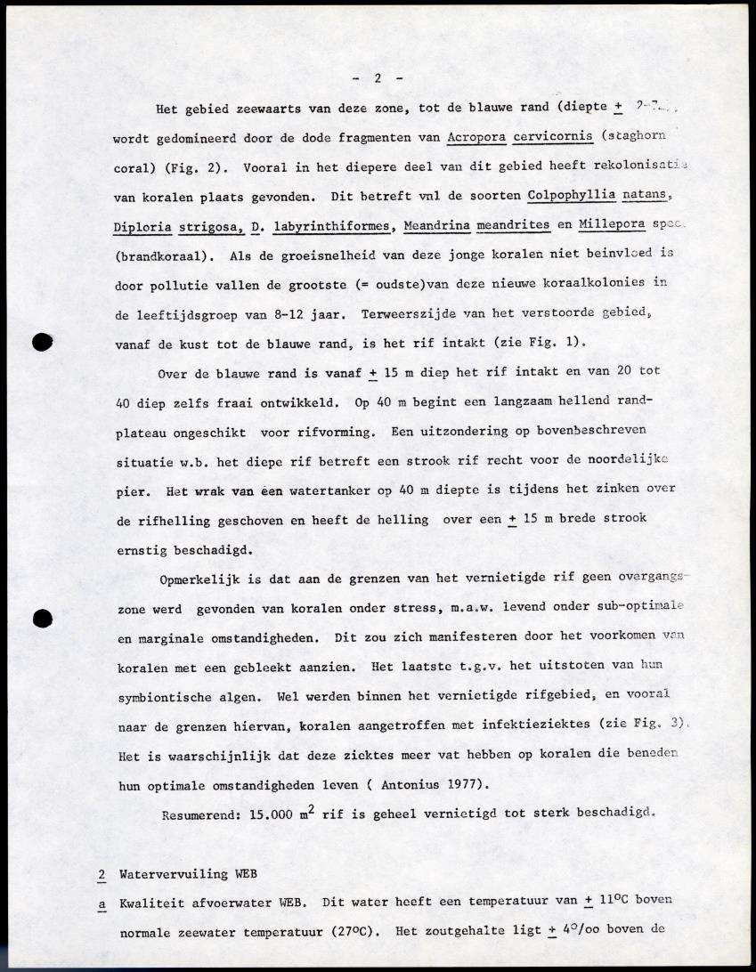 De invloed van het water en energie bedrijf (Bonaire) op het koraalrif - New Page