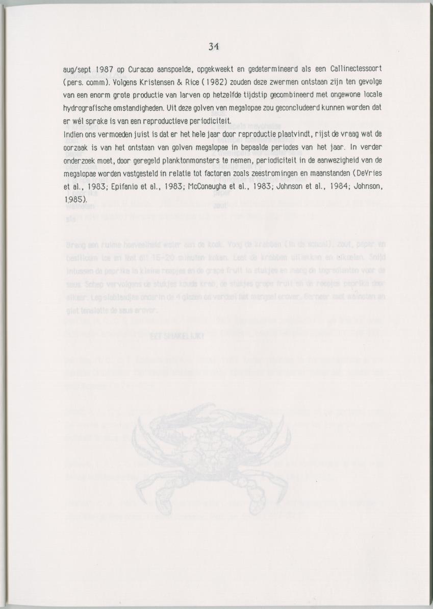 Populatiedynamische aspecten van het genus Callinectes op Curacao - New Page