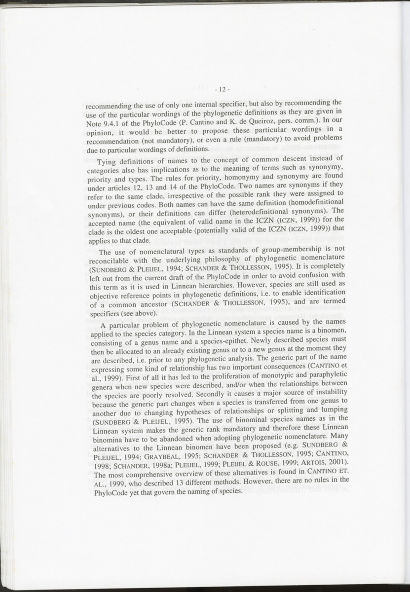 Z-Cladistic analysis of the Polycystididae (Platyhelminthes Kalyptorrhynchia), with application of phylogenetic nomenclature - New Page