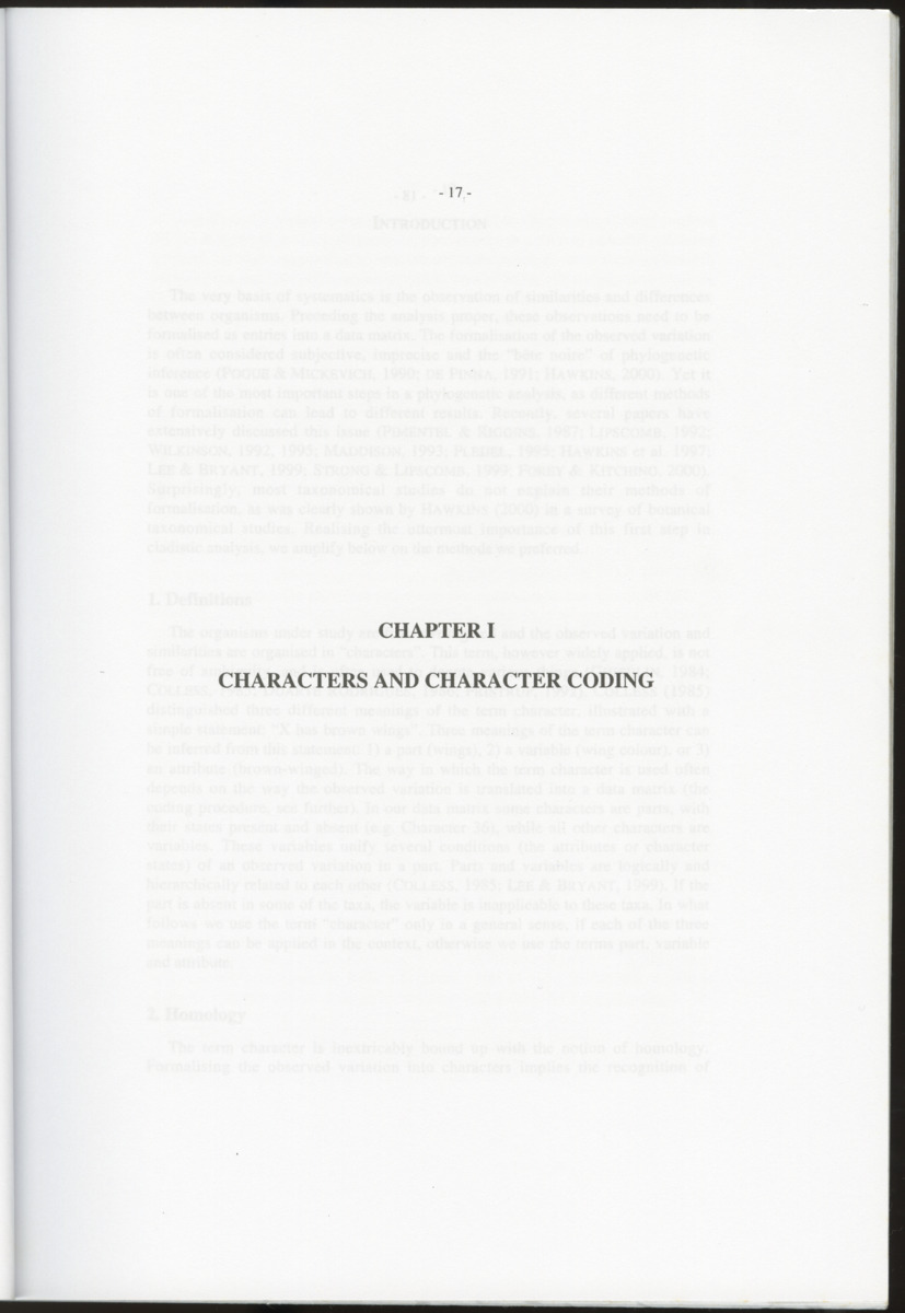 Z-Cladistic analysis of the Polycystididae (Platyhelminthes Kalyptorrhynchia), with application of phylogenetic nomenclature - New Page