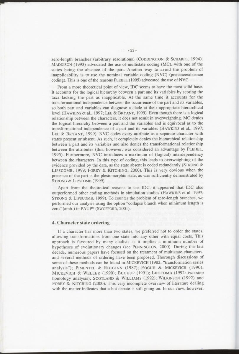 Z-Cladistic analysis of the Polycystididae (Platyhelminthes Kalyptorrhynchia), with application of phylogenetic nomenclature - New Page