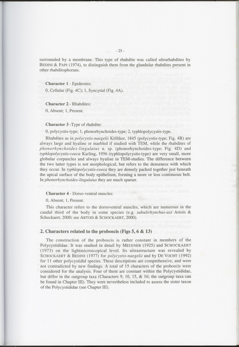 Z-Cladistic analysis of the Polycystididae (Platyhelminthes Kalyptorrhynchia), with application of phylogenetic nomenclature - New Page