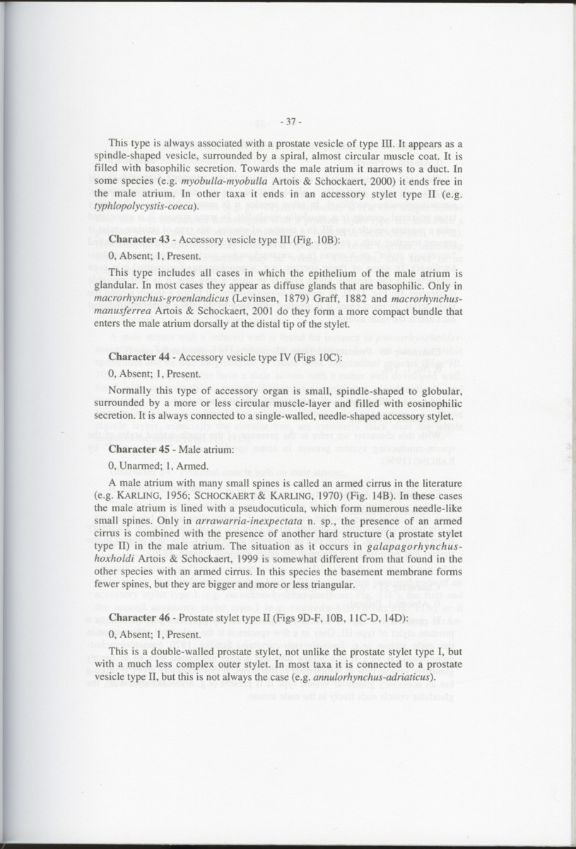 Z-Cladistic analysis of the Polycystididae (Platyhelminthes Kalyptorrhynchia), with application of phylogenetic nomenclature - New Page