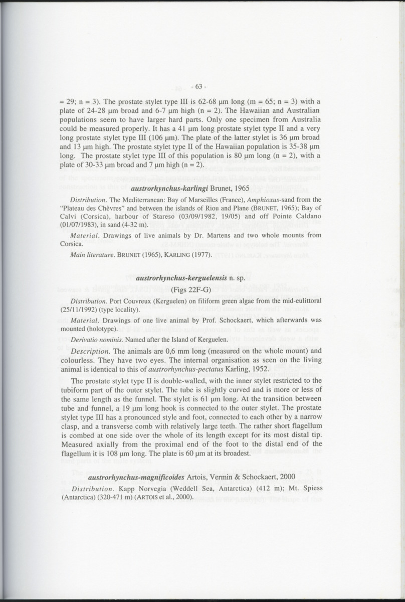 Z-Cladistic analysis of the Polycystididae (Platyhelminthes Kalyptorrhynchia), with application of phylogenetic nomenclature - New Page