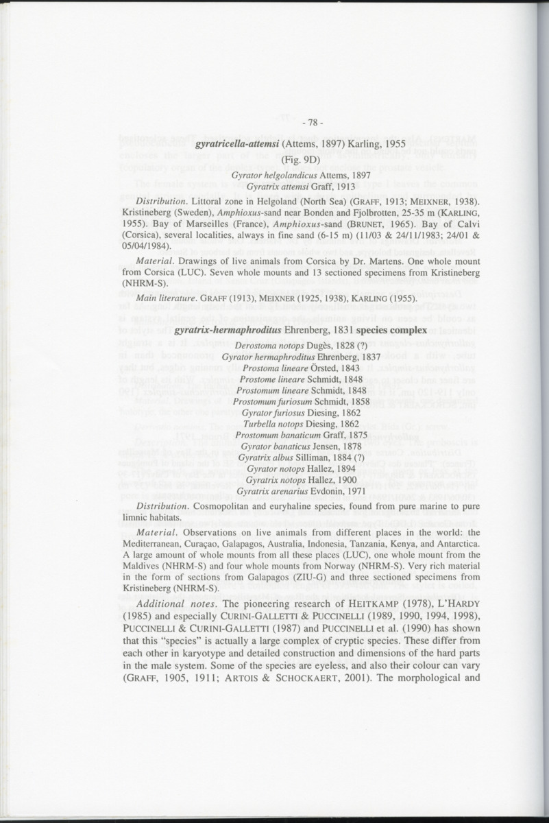 Z-Cladistic analysis of the Polycystididae (Platyhelminthes Kalyptorrhynchia), with application of phylogenetic nomenclature - New Page