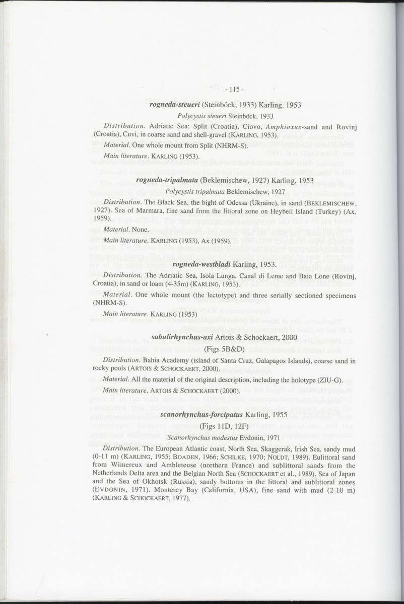 Z-Cladistic analysis of the Polycystididae (Platyhelminthes Kalyptorrhynchia), with application of phylogenetic nomenclature - New Page