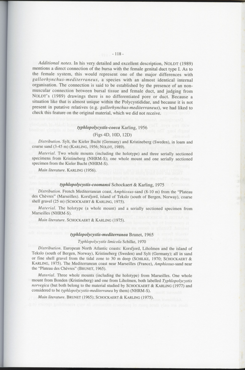 Z-Cladistic analysis of the Polycystididae (Platyhelminthes Kalyptorrhynchia), with application of phylogenetic nomenclature - New Page