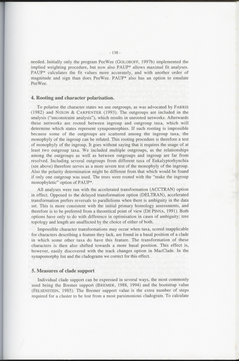 Z-Cladistic analysis of the Polycystididae (Platyhelminthes Kalyptorrhynchia), with application of phylogenetic nomenclature - New Page