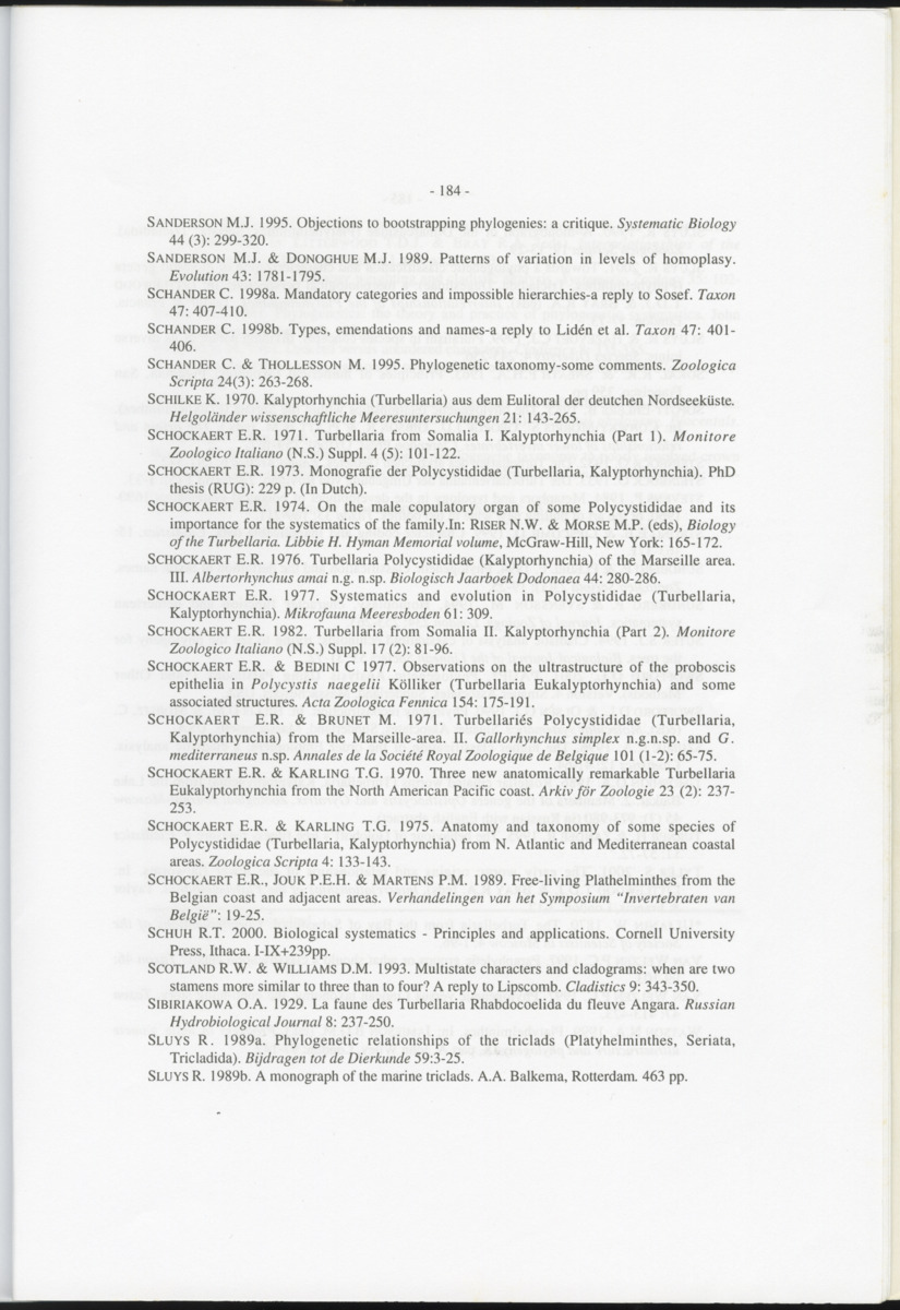 Z-Cladistic analysis of the Polycystididae (Platyhelminthes Kalyptorrhynchia), with application of phylogenetic nomenclature - New Page