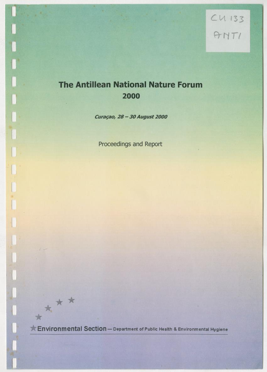 The Antillean National Nature Forum 2000 - New Page