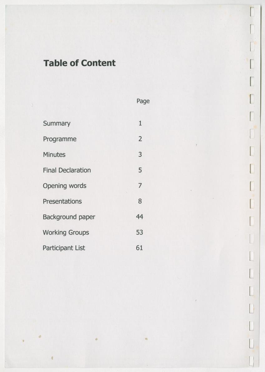 The Antillean National Nature Forum 2000 - New Page
