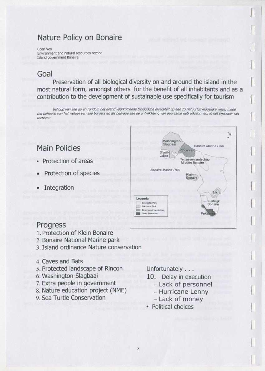 The Antillean National Nature Forum 2000 - New Page