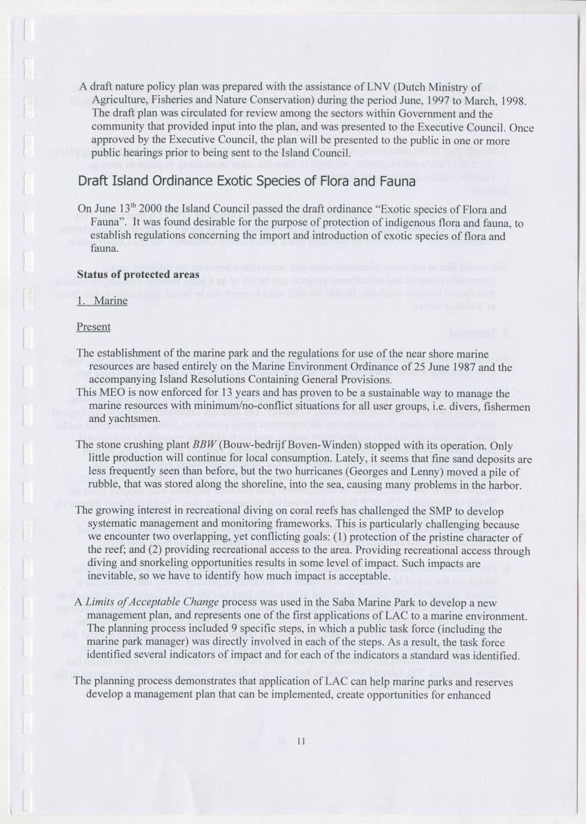 The Antillean National Nature Forum 2000 - New Page