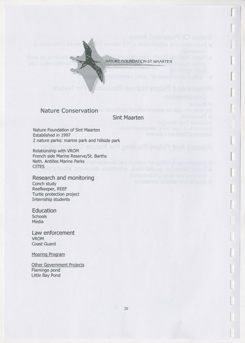 The Antillean National Nature Forum 2000 - New Page