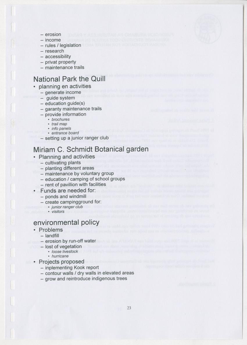 The Antillean National Nature Forum 2000 - New Page