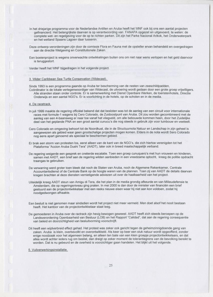 The Antillean National Nature Forum 2000 - New Page