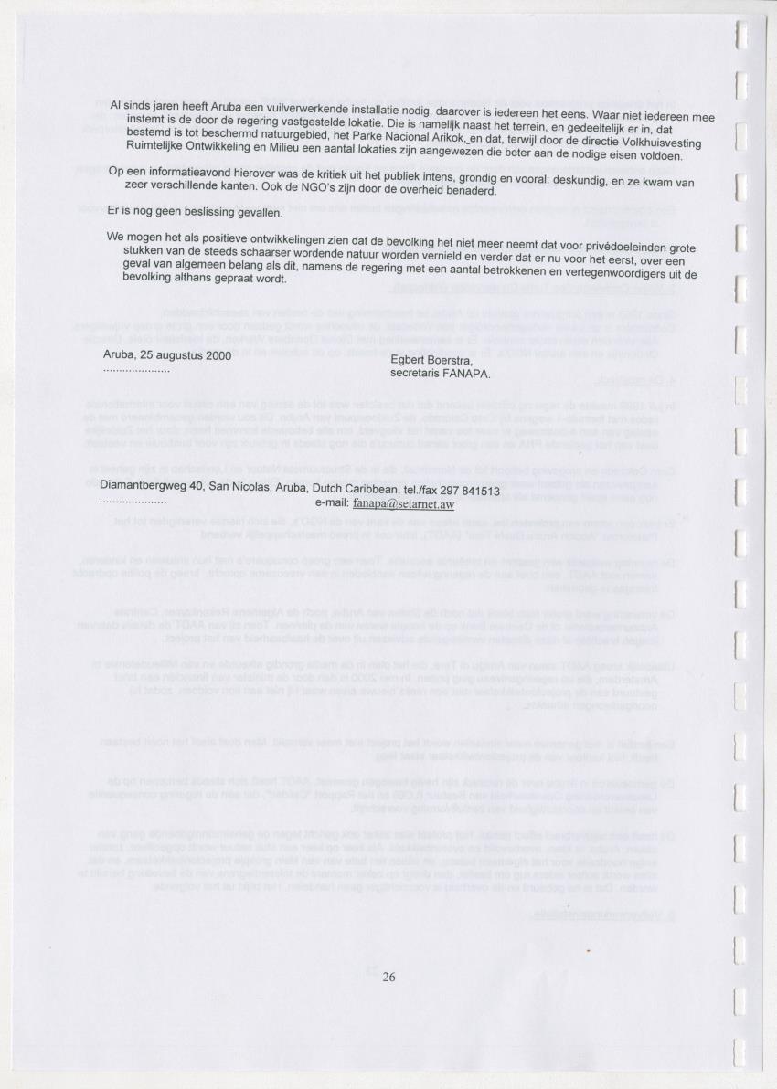 The Antillean National Nature Forum 2000 - New Page