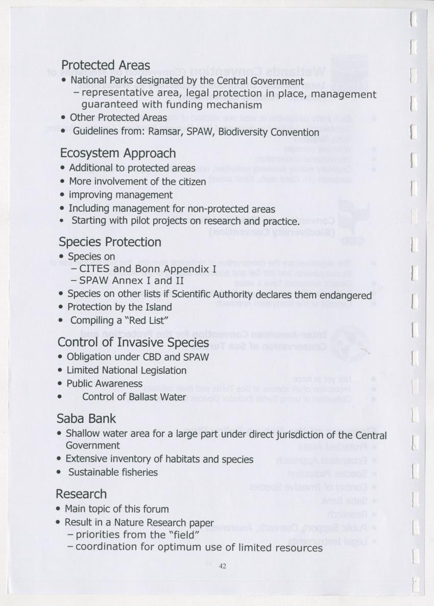 The Antillean National Nature Forum 2000 - New Page