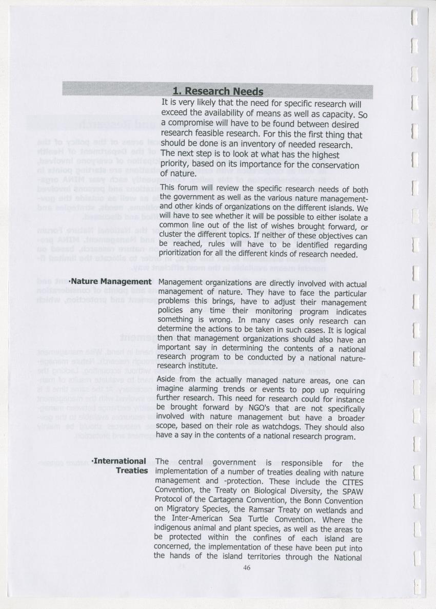 The Antillean National Nature Forum 2000 - New Page