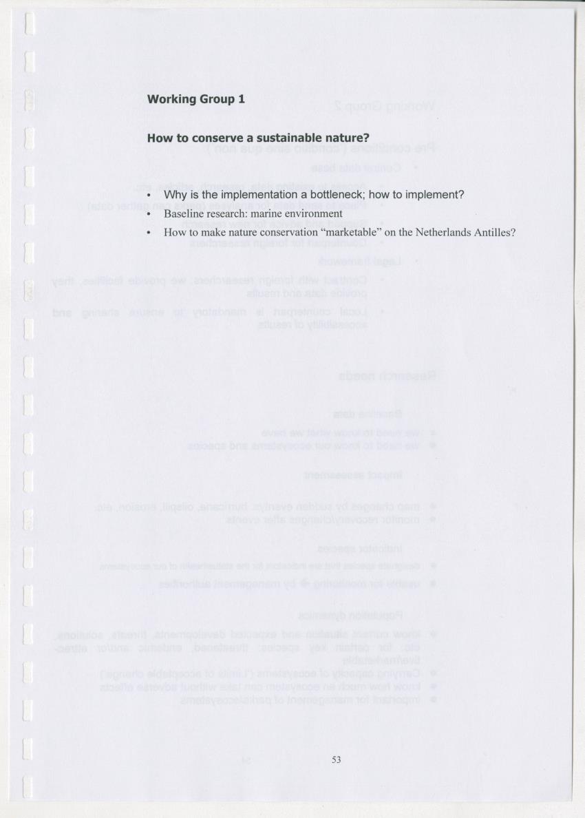 The Antillean National Nature Forum 2000 - New Page