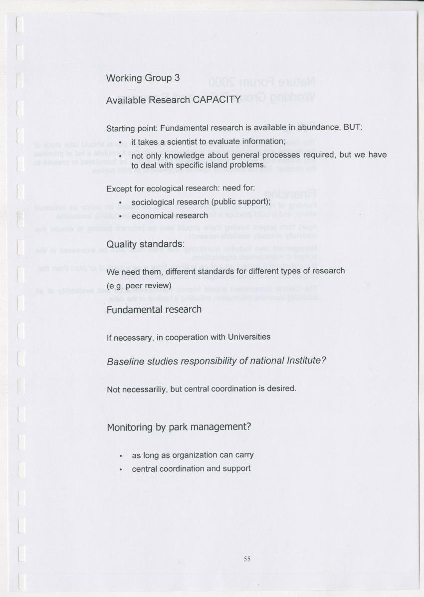 The Antillean National Nature Forum 2000 - New Page