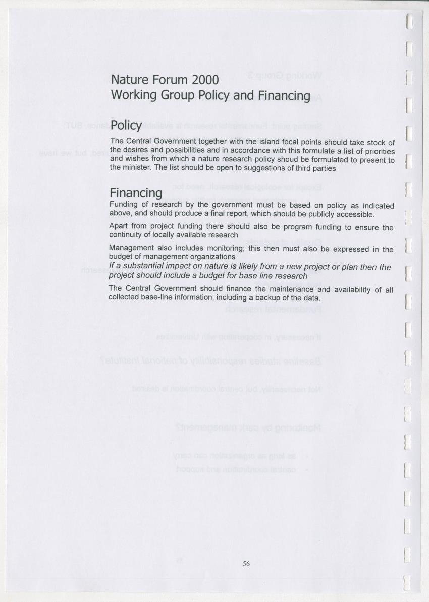 The Antillean National Nature Forum 2000 - New Page