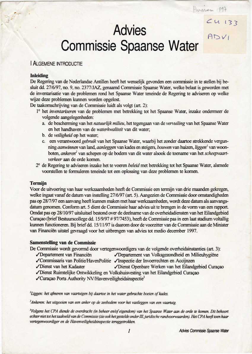 Advies Commissie Spanishe Water - New Page