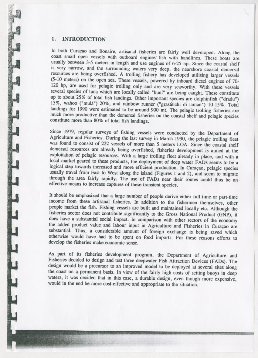 Z-The Construction and Deployment of Deep Water Fish Aggregating Devices in the Island of Curacao - New Page