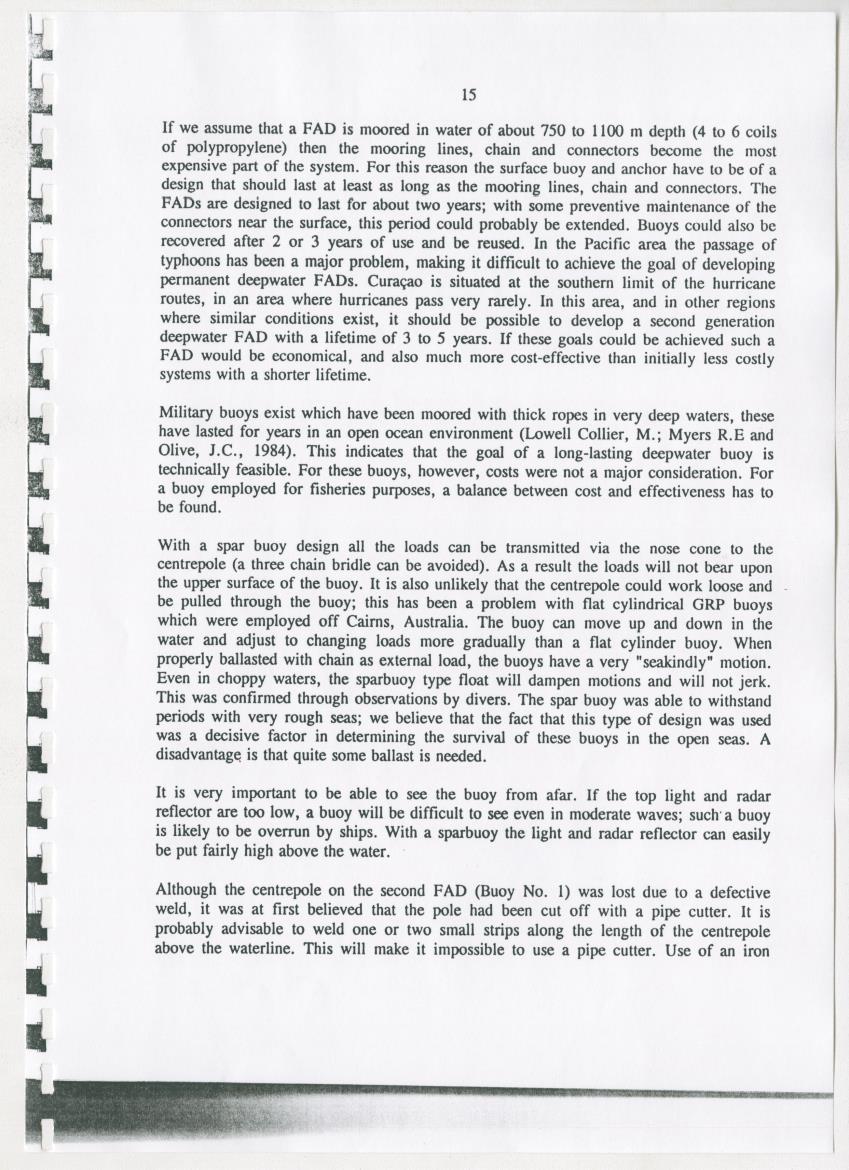 Z-The Construction and Deployment of Deep Water Fish Aggregating Devices in the Island of Curacao - New Page