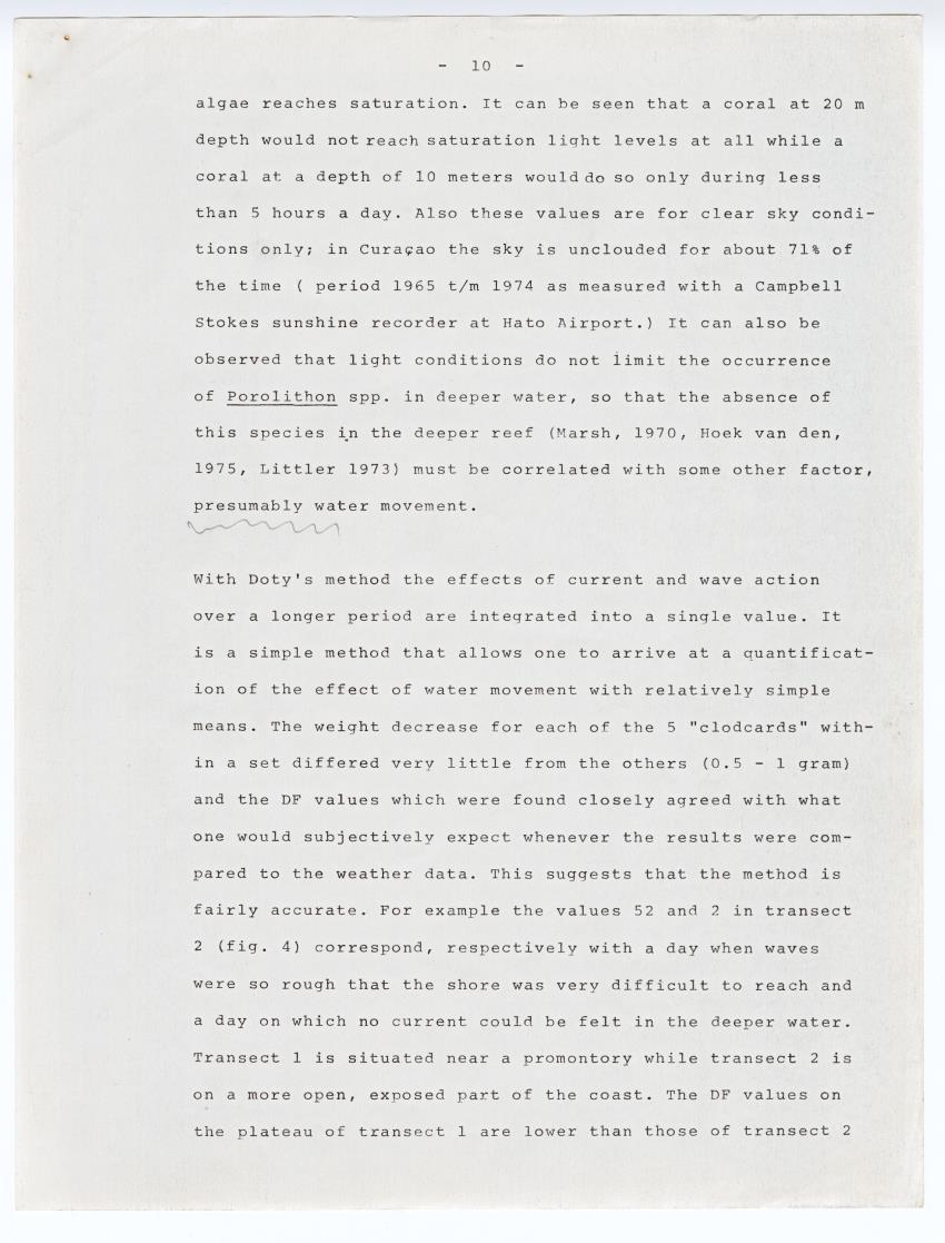 Quantum light measurements and observations on water movement along the Curacao fore reef slope - New Page