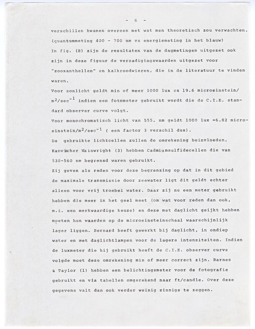 Quantum light measurements and observations on water movement along the Curacao fore reef slope - New Page