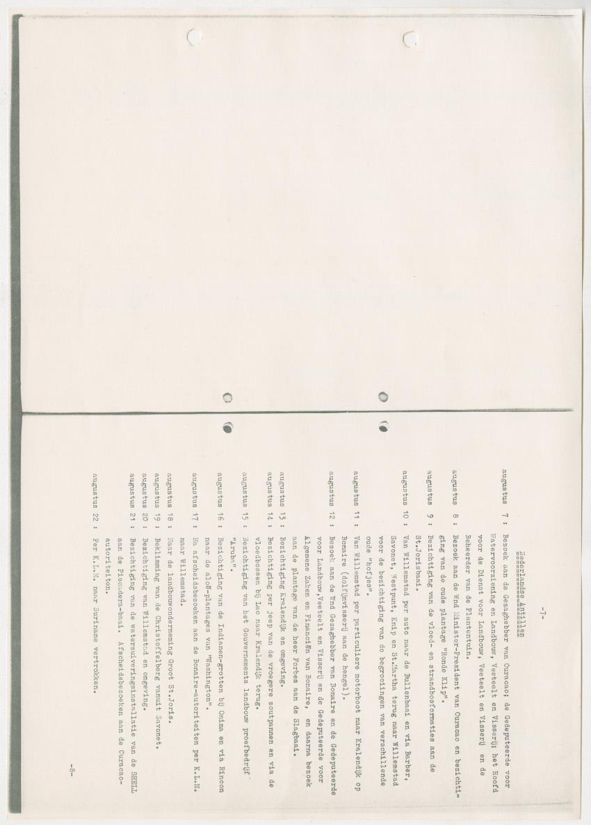 Z-Rapport over het gedurende de maanden juli en augustus 1961 in Suriname en de Nederlandse Antillen ten behoeve van het tien jaren plan verrichte onderzoek op het gebied van de Bosbouw - New Page