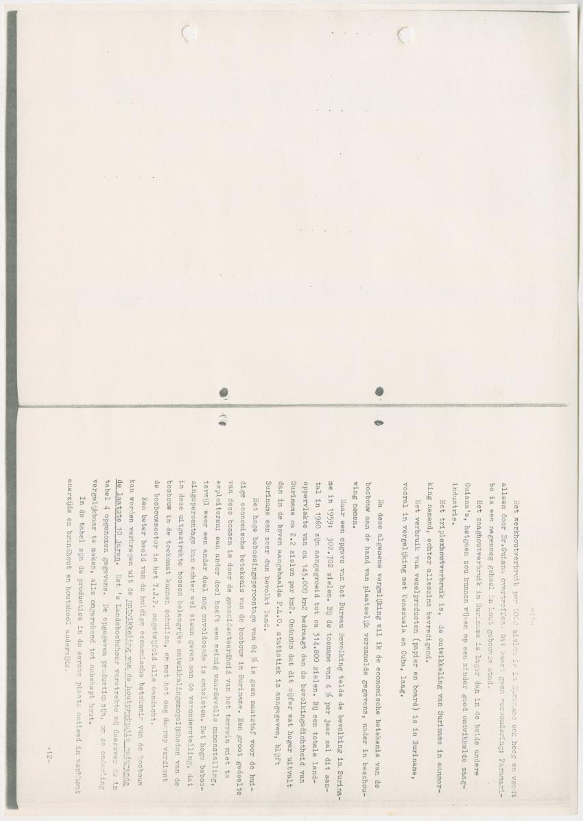 Z-Rapport over het gedurende de maanden juli en augustus 1961 in Suriname en de Nederlandse Antillen ten behoeve van het tien jaren plan verrichte onderzoek op het gebied van de Bosbouw - New Page