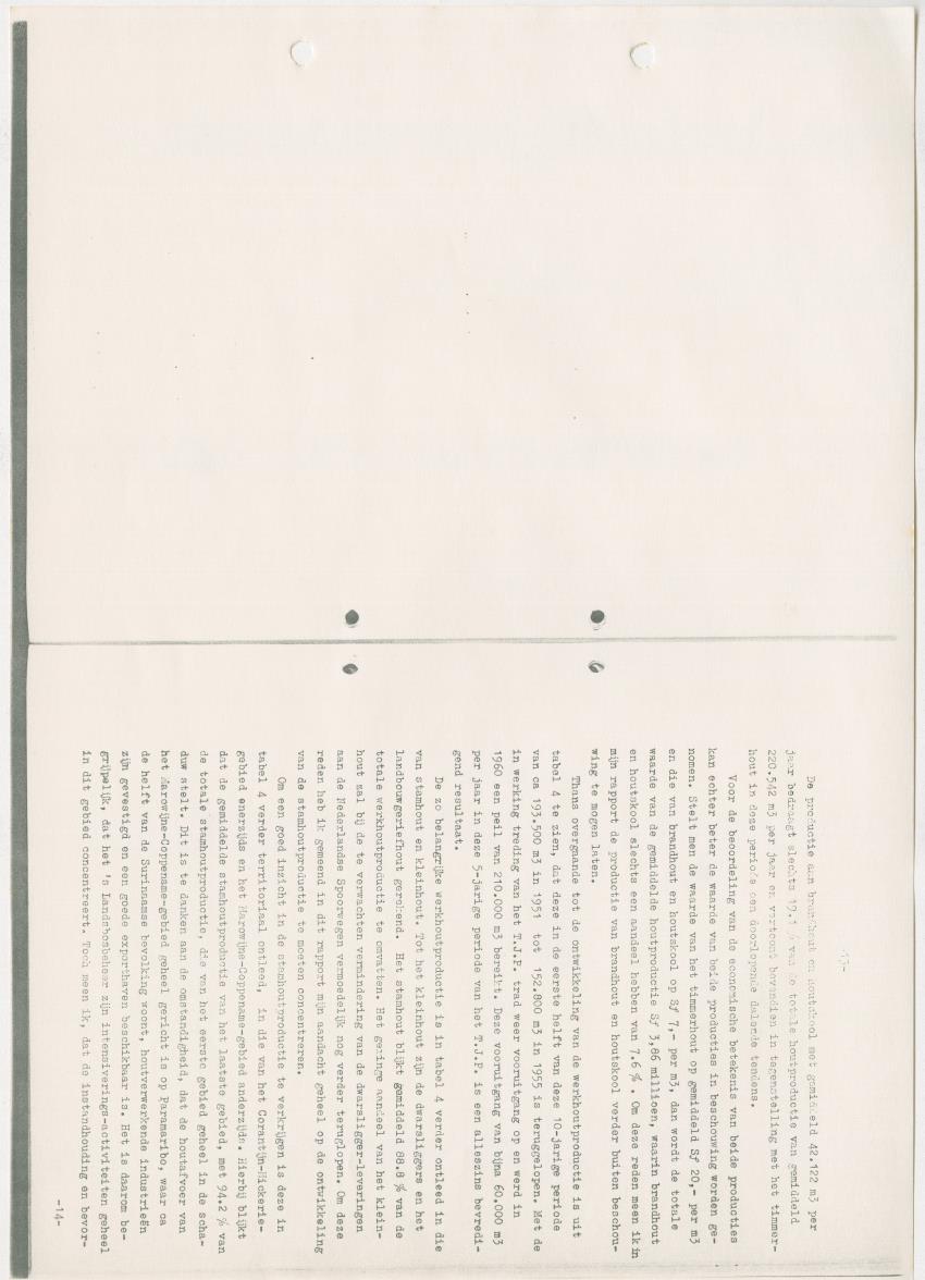 Z-Rapport over het gedurende de maanden juli en augustus 1961 in Suriname en de Nederlandse Antillen ten behoeve van het tien jaren plan verrichte onderzoek op het gebied van de Bosbouw - New Page