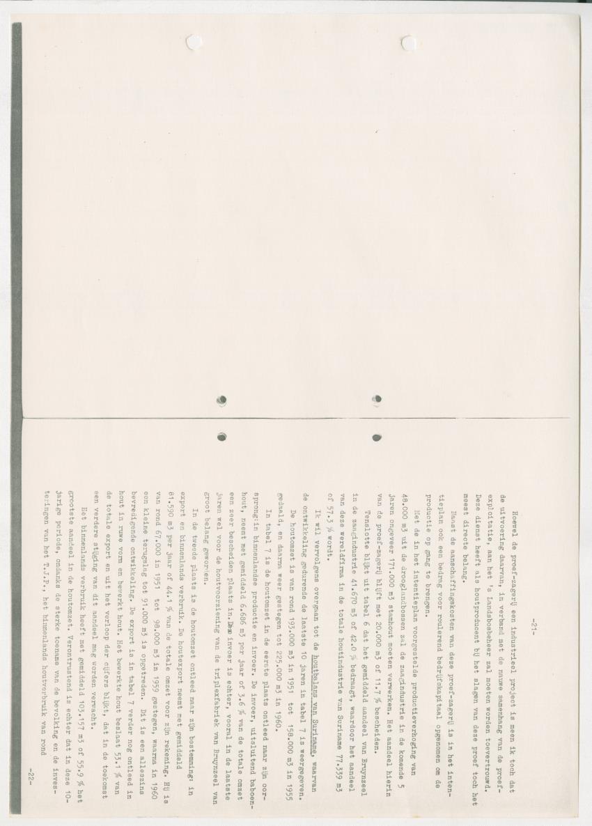 Z-Rapport over het gedurende de maanden juli en augustus 1961 in Suriname en de Nederlandse Antillen ten behoeve van het tien jaren plan verrichte onderzoek op het gebied van de Bosbouw - New Page