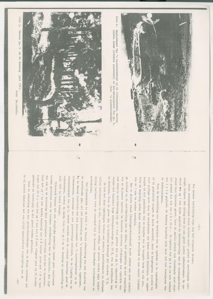 Z-Rapport over het gedurende de maanden juli en augustus 1961 in Suriname en de Nederlandse Antillen ten behoeve van het tien jaren plan verrichte onderzoek op het gebied van de Bosbouw - New Page