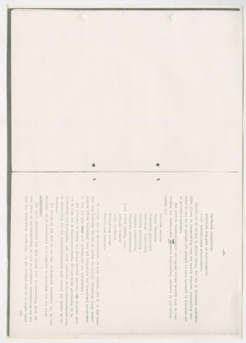 Z-Rapport over het gedurende de maanden juli en augustus 1961 in Suriname en de Nederlandse Antillen ten behoeve van het tien jaren plan verrichte onderzoek op het gebied van de Bosbouw - New Page